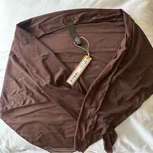 SKIMS- Sheer Chocolate Brown Sarong (Size XXS)
